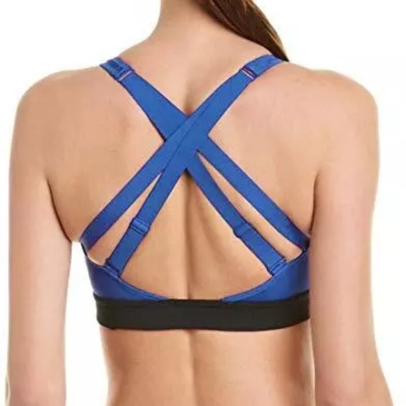 Nike impact compression blue black sports bra high support NWT CD7139-432‎ xs - Picture 3 of 9